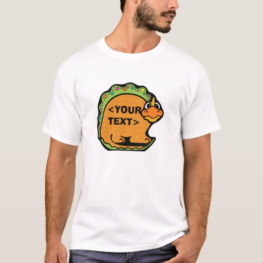Personaliseer een dinosaurus, <YOUR TEXT> T-shirt (Voorkant)