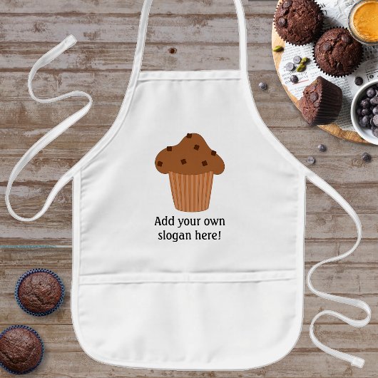 Personaliseer een Mini Choc Chip Muffin-afbeelding Kinder Schort