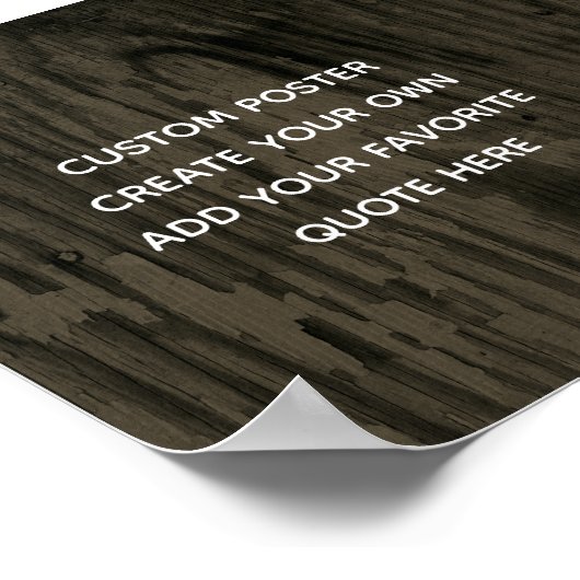 personaliseer een poster om uw eigen aangepaste of (Hoek)