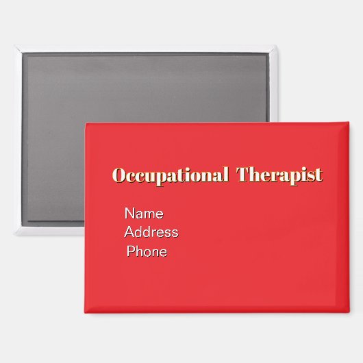 Personaliseer een professionele therapeut magneet (Voorkant / Achterkant)