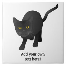 Personaliseer een schattige zwarte kat