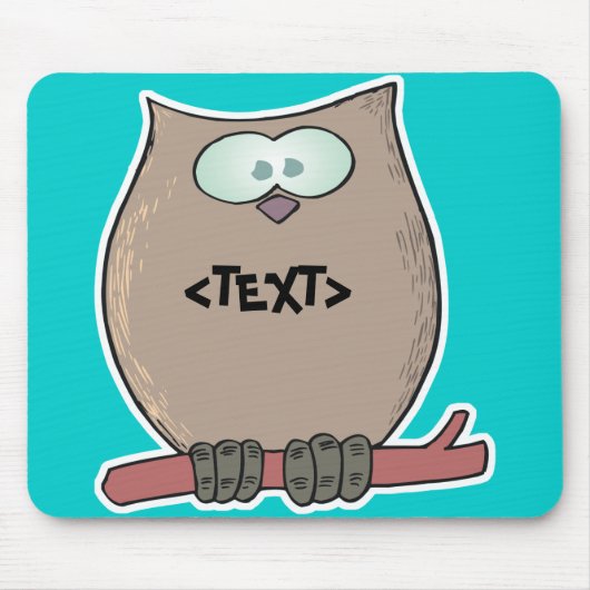 Personaliseer een uil, <TEXT> Muismat (Voorkant)