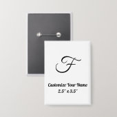 Personaliseer eenvoudig aangepaste 2,5" x 3,5" Rec Button (Voorkant / Achterkant)