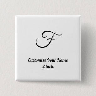 Personaliseer eenvoudig aangepaste 2 inch kwadraat vierkante button 5,1 cm