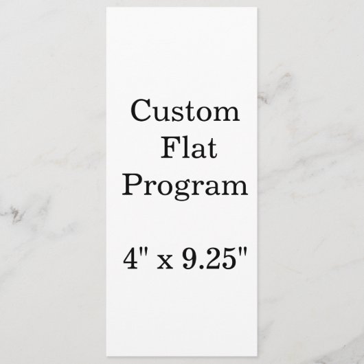 personaliseer eenvoudig aangepaste 4" x 9.25" Squa Programmakaart (Voorkant)