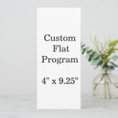 personaliseer eenvoudig aangepaste 4" x 9.25" Squa Programmakaart (Staand voorkant)