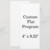 personaliseer eenvoudig aangepaste 4" x 9.25" Squa Programmakaart (Voorkant / Achterkant)