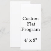 personaliseer eenvoudig aangepaste 4" x 9" standaa programmakaart (Voorkant / Achterkant)