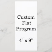 personaliseer eenvoudig aangepaste 4" x 9" standaa programmakaart (Voorkant)