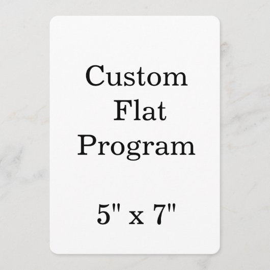 personaliseer eenvoudig aangepaste 5" x 7" afgeron programmakaart (Voorkant)