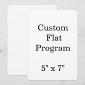 personaliseer eenvoudig aangepaste 5" x 7" afgeron programmakaart (Voorkant / Achterkant)