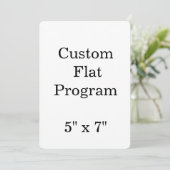 personaliseer eenvoudig aangepaste 5" x 7" afgeron programmakaart (Staand voorkant)
