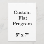 personaliseer eenvoudig aangepaste 5" x 7" Squared Programmakaart (Voorkant)