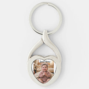 personaliseer eenvoudig aangepaste Twisted Heart Sleutelhanger