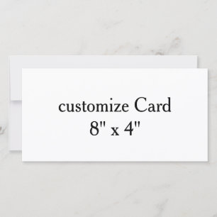 personaliseer eenvoudig aanpassen 8" x 4" bedankkaart