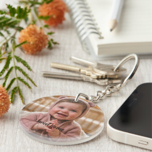 personaliseer eenvoudige aangepaste cirkel (enkelz sleutelhanger