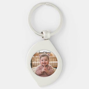personaliseer eenvoudige aangepaste Swirl Sleutelhanger