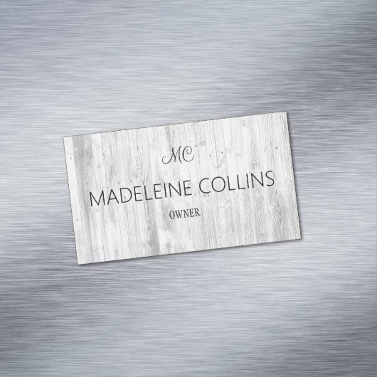 Personaliseer Eenvoudige Professionele houten korr Magnetisch Visitekaartje (Voorbeeld)