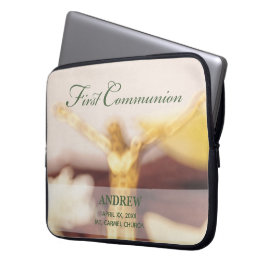 Personaliseer, Eerste Communie Felicitaties Laptop Sleeve