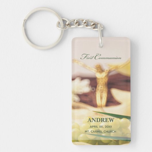 Personaliseer, Eerste Communie Felicitaties Sleutelhanger (Voorkant)