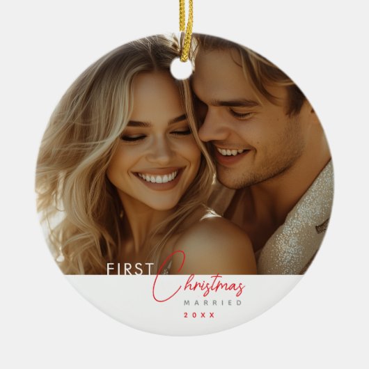 Personaliseer eerste kerstvakantie Ornament (Voorkant)