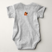 Personaliseer EERSTE VALENTIJNSDAG Cherub Angel Romper (Achterkant)