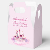 Personaliseer Eerste Verjaardag Kind Naam Roze Kas Bedankdoosjes (Geopend)