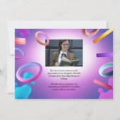 Personaliseer elegant fancy afstuderen aankondigin kaart (Achterkant)