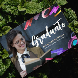 Personaliseer elegante fancy afstudeer aankondigin kaart