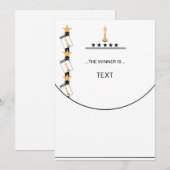 Personaliseer "EN DE WINNER IS"...Kaarten Bedankkaart (Voorkant / Achterkant)