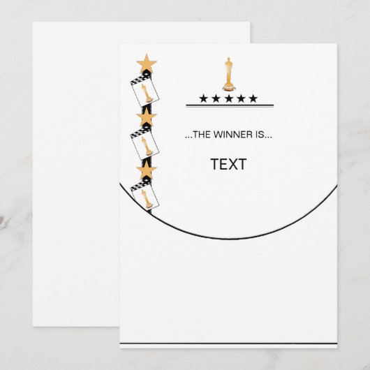 Personaliseer "EN DE WINNER IS"...Kaarten Bedankkaart (Voorkant / Achterkant)