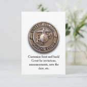 Personaliseer en pas BEIDE kanten aan! mariniersko Kaart (Staand voorkant)