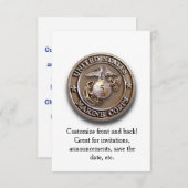 Personaliseer en pas BEIDE kanten aan! mariniersko Kaart (Voorkant / Achterkant)