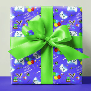Personaliseer Epic Gamer Verjaardag Critical Hit! Cadeaupapier
