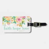 PERSONALISEER | Faith Hope Love | Bagagelabel (Voorkant horizontaal)