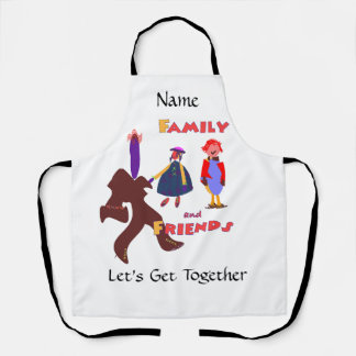 Personaliseer Familie En Vrienden Logo Wit Schort