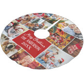 Personaliseer familiefoto naam Vrolijk Kerstfeest Kerstboom Rok (Gekanteld)