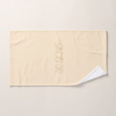 Personaliseer Fancy gouden monogram, crème Bad Handdoek (Handdoek)
