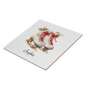 Personaliseer figuur schaatsen Schaatsen Tegeltje (Zijkant)