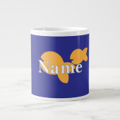 Personaliseer Fish Blue Grote Koffiekop (Voorkant)