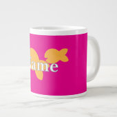 Personaliseer Fish Hot Pink Grote Koffiekop (Voorkant rechts)