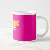 Personaliseer Fish Hot Pink Grote Koffiekop (Rechts)