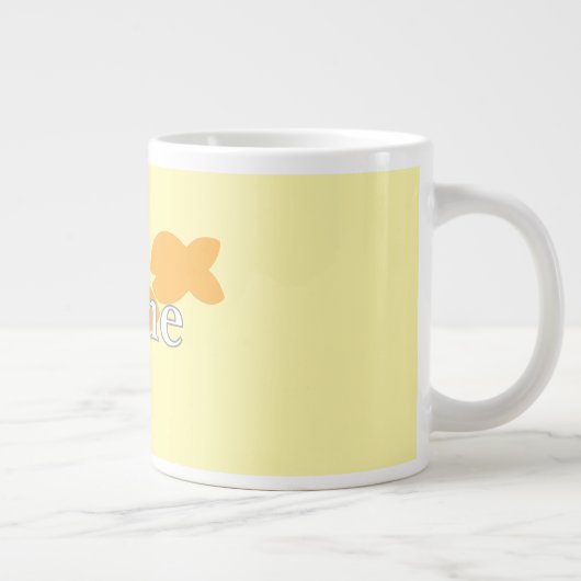Personaliseer Fish Yellow Grote Koffiekop (Rechts)