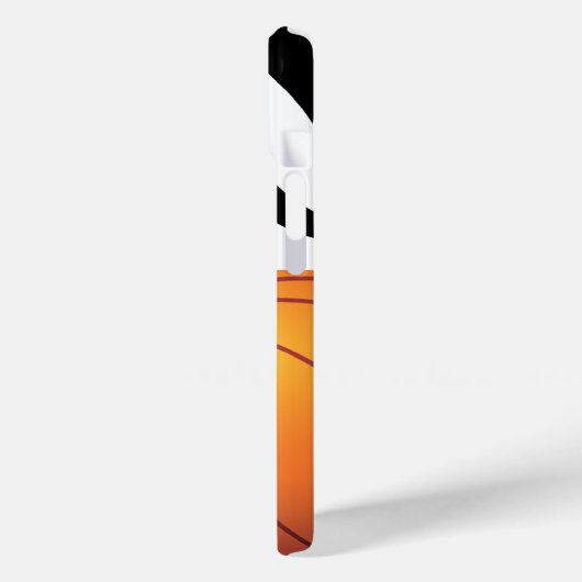 Personaliseer Flaming Basketball B/W Case-Mate iPhone Case (Achterkant / Links)