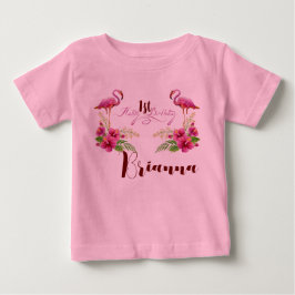 Personaliseer Flamingo Hibiscus Roze Meisjesachtig