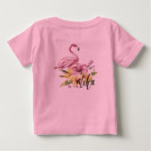 Personaliseer Flamingo met Tropische Flowers Aloha (Achterkant)