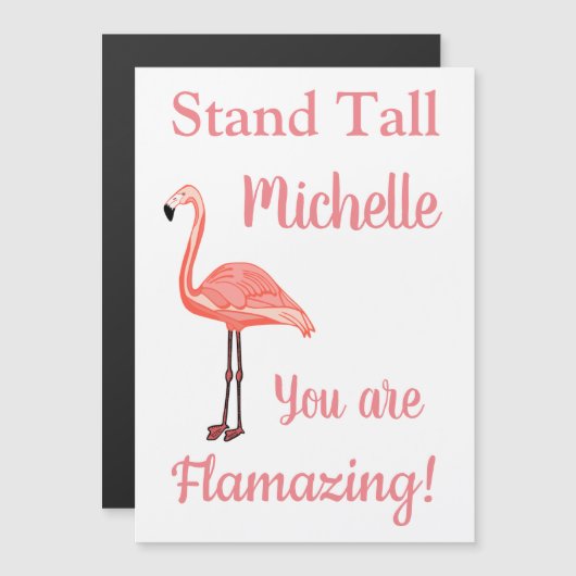 Personaliseer Flamingo u de Kaart van het Flamazin (Voorkant / Achterkant)
