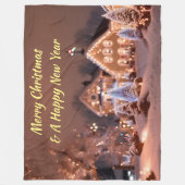 Personaliseer Fleece Deken Outdoor Kerstscène (Voorkant)