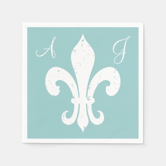 Personaliseer fleur de lis papieren servetten voor (Voorkant)