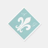 Personaliseer fleur de lis papieren servetten voor (Hoek)